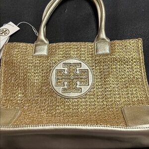 Tory Burch Gold Metallic Mini Tote. Perfect condition. Never carried.